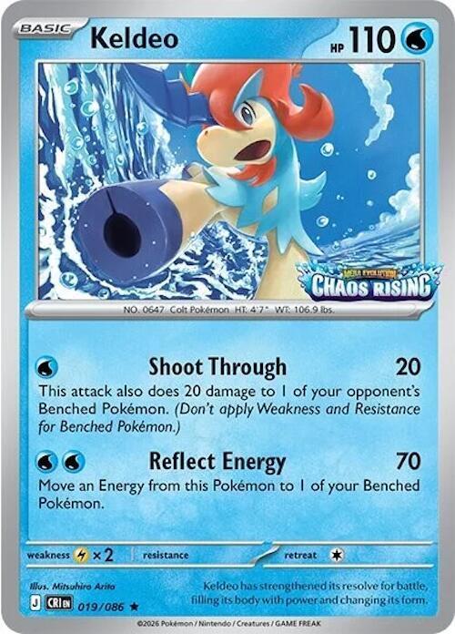 Chaos Rising Keldeo [Stamped] Pokémon card